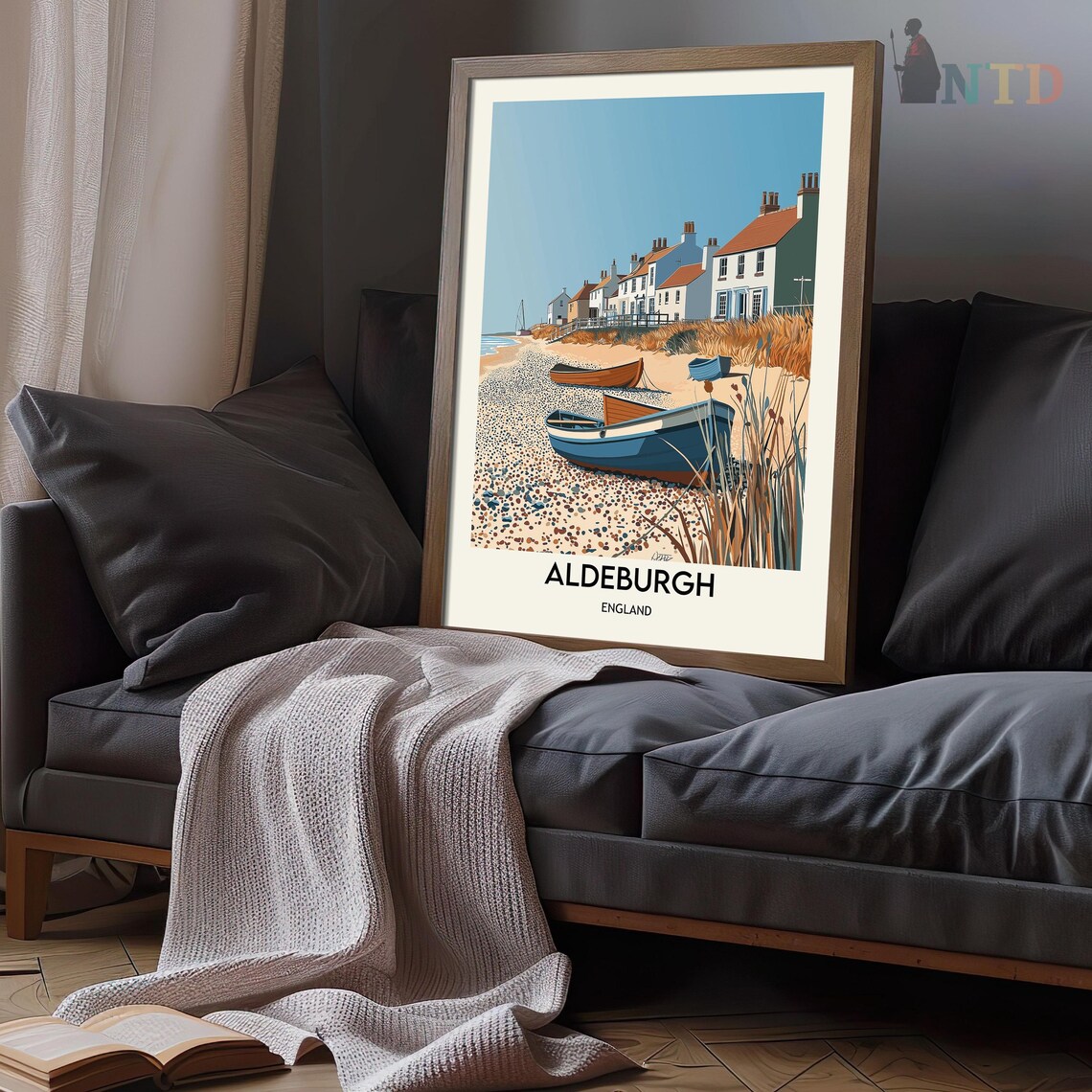 Aldeburgh Suffolk Coastal Fishing Boats England Travel Poster - Image 3
