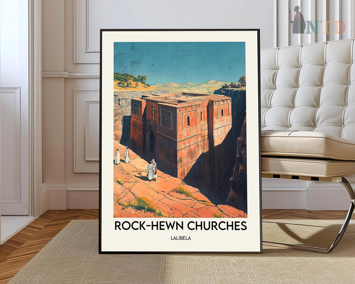 Lalibela Ethiopia Ancient Rock-Hewn Churches Travel Wall Poster