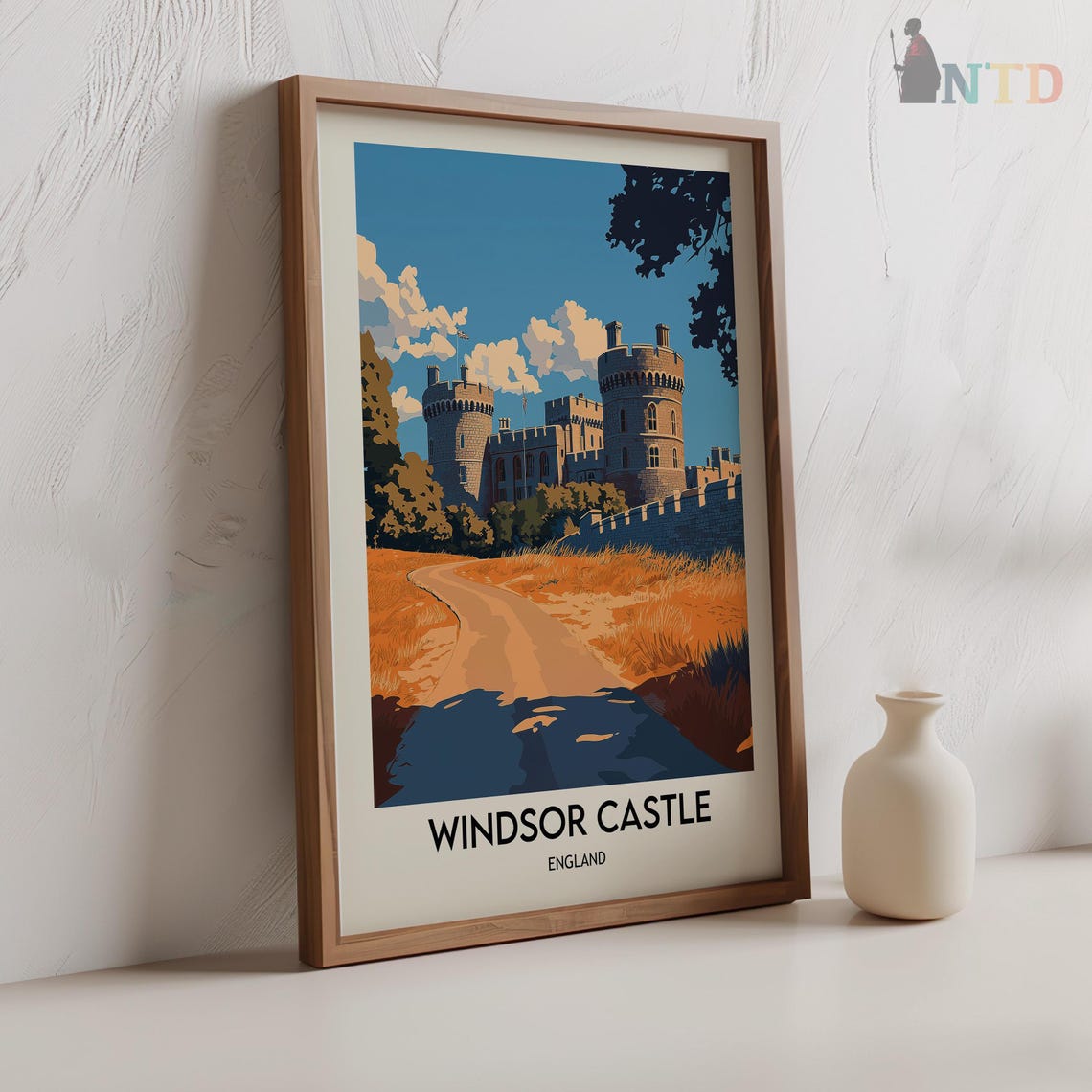 Windsor Castle Print Windsor Castle City Poster Uk Wall Art England Wall Art Decor England Travel Poster Uk Travel Poster - Image 2