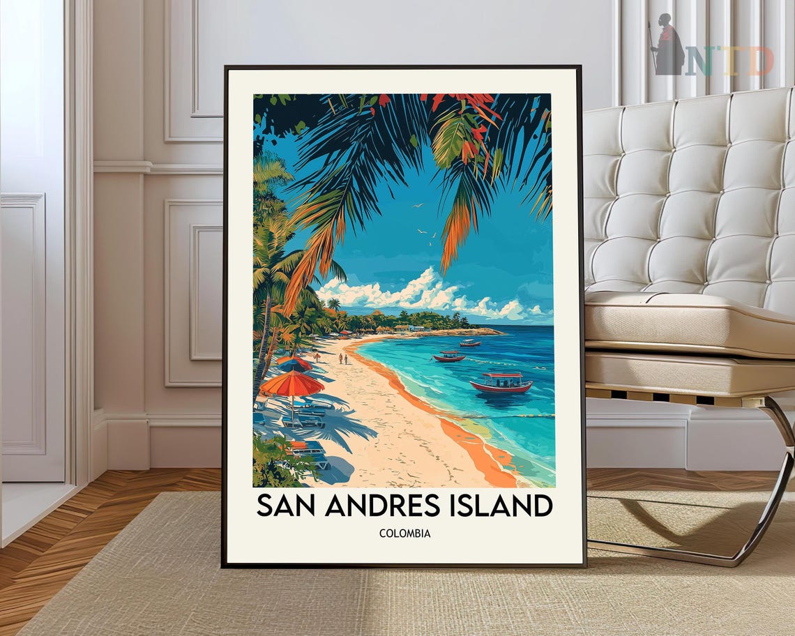 San Andreas Island Poster Wall Art Print Photo Colombia