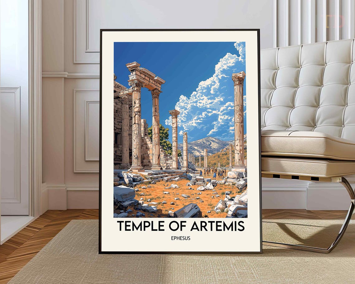 Temple of Artemis Ephesus Ancient Stone Columns Ruins Poster