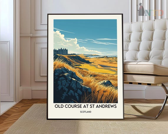 St Andrews Old Course Print Poster Wall Art Golf Prints Gifts