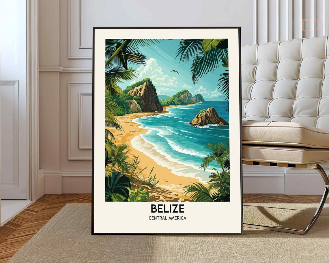 Belize Print Poster Art Wall Artwork Gift Photo Photography Decor