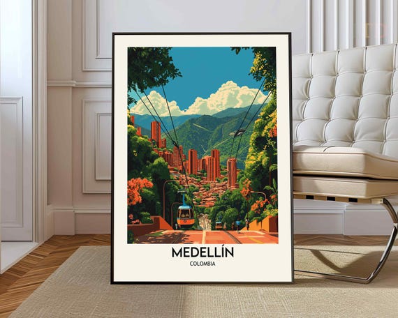 Medellin Poster Wall Art Print Photo Travel Gift