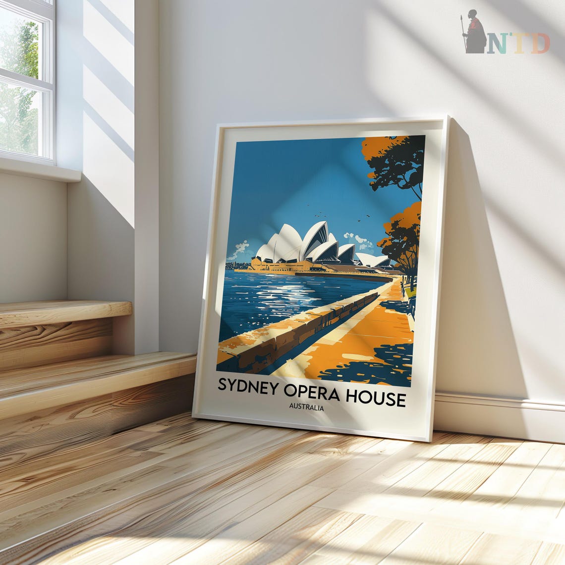 Sydney Opera House Golden Sunset Promenade Art Travel Poster - Image 2