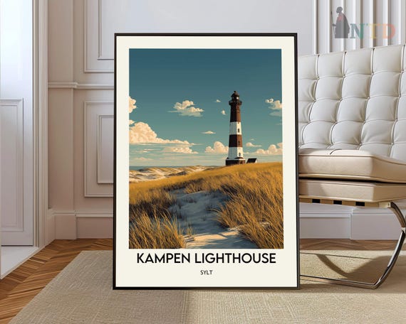 Kampen Lighthouse Poster Wall Art Print Photo Sylt Island