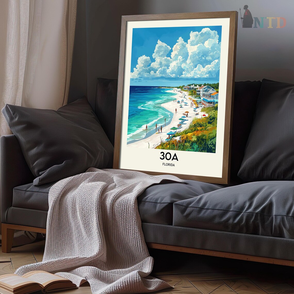 30A Florida Travel Poster, Seaside Beach Towns - Image 3