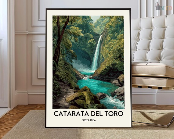 Catarata Del Toro Poster Wall Art Print Photo Costa Rica