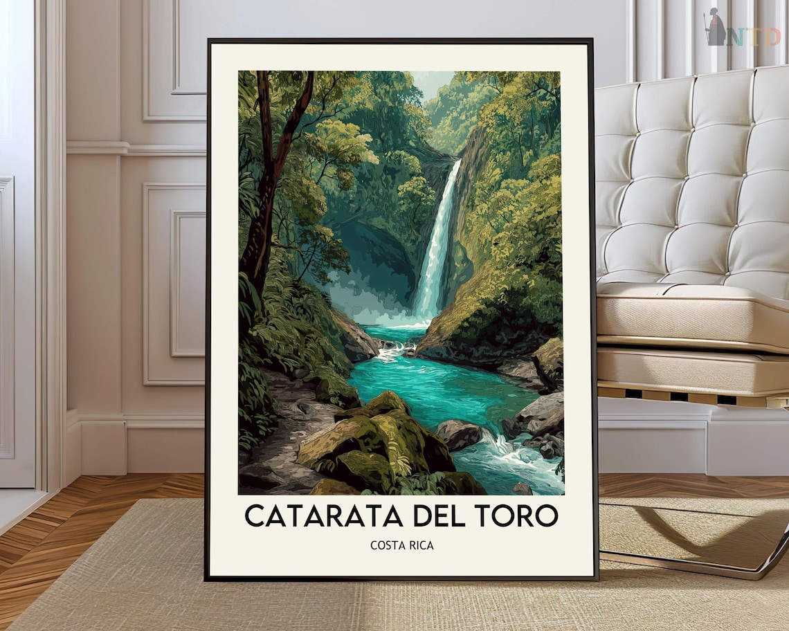 Catarata Del Toro Poster Wall Art Print Photo Costa Rica