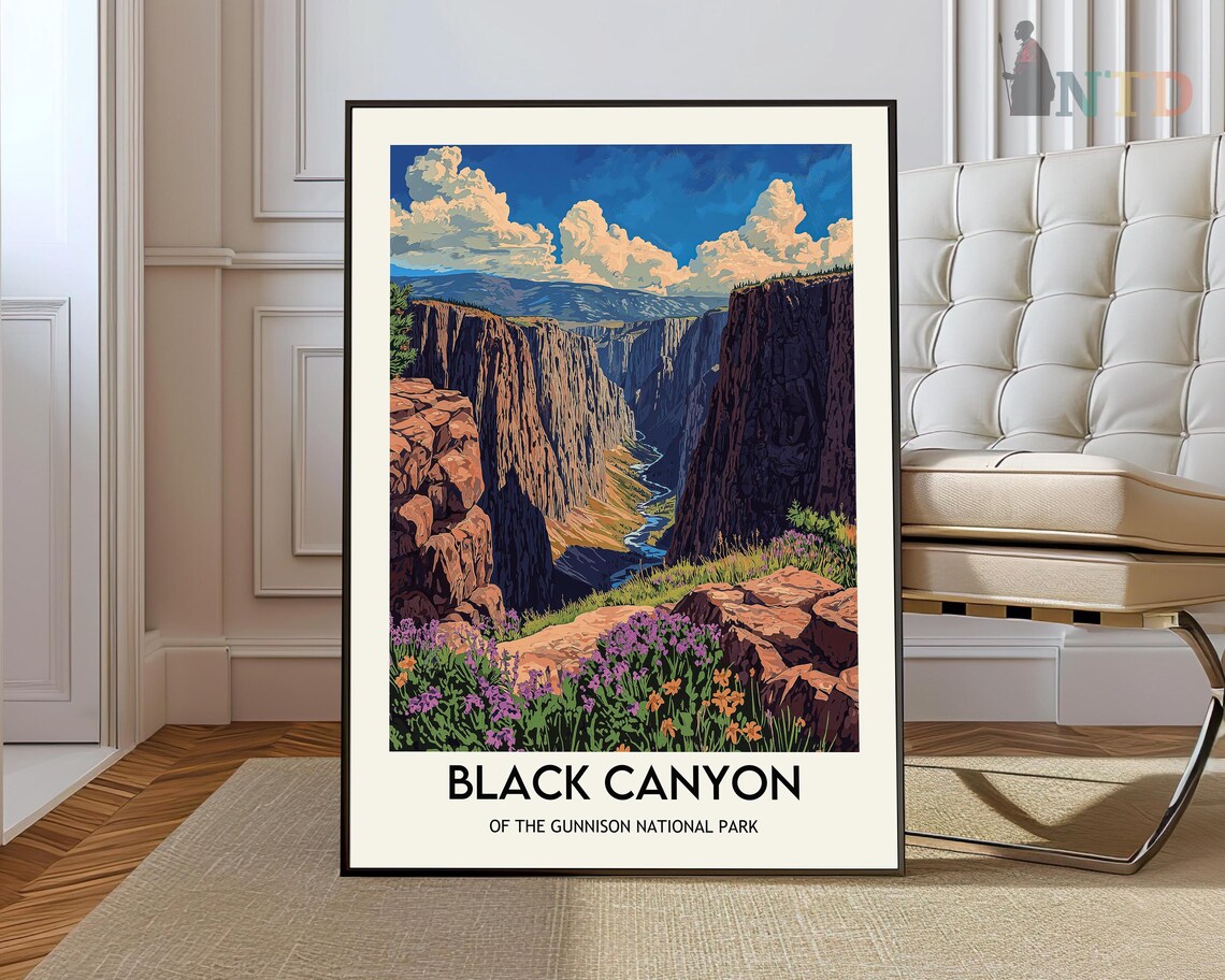 Black Canyon of the Gunnison Daytime Wildflower Colorado National Park Poster