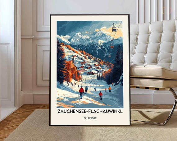 Zauchenseeflachauwinkl Poster Wall Art Print Photo Austria Ski