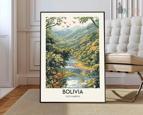 Bolivia Poster Wall Art Print Photo Salar De Uyuni Andes Mountains La Paz Lake Titicaca