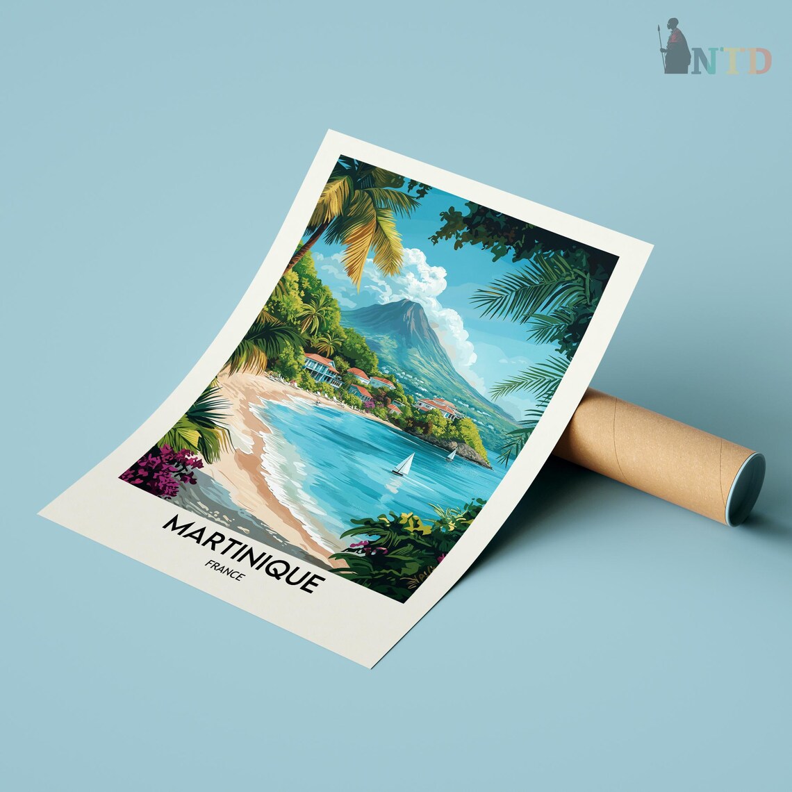 Martinique Caribbean Travel Poster, Island Wall Art - Image 2
