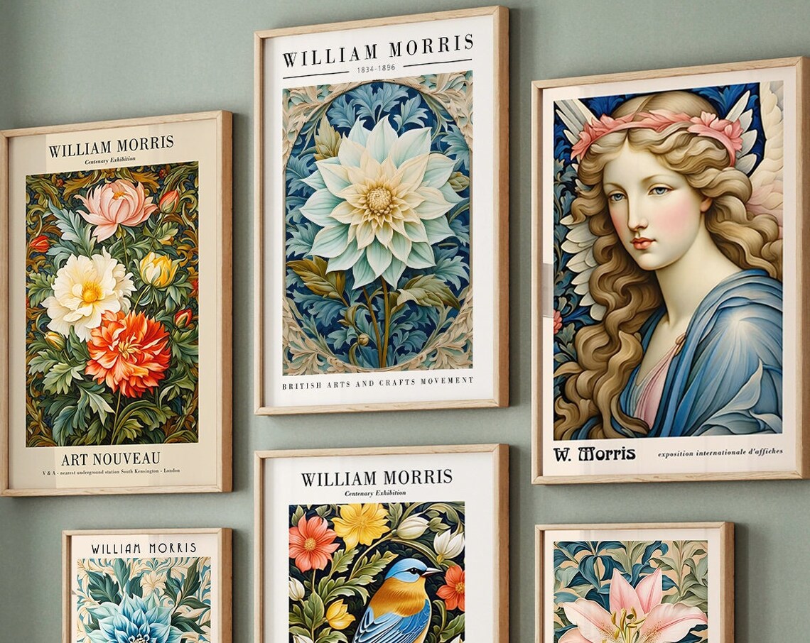 William Morris 1834-1896 Arts and Crafts Botanical Flower Poster - Image 5