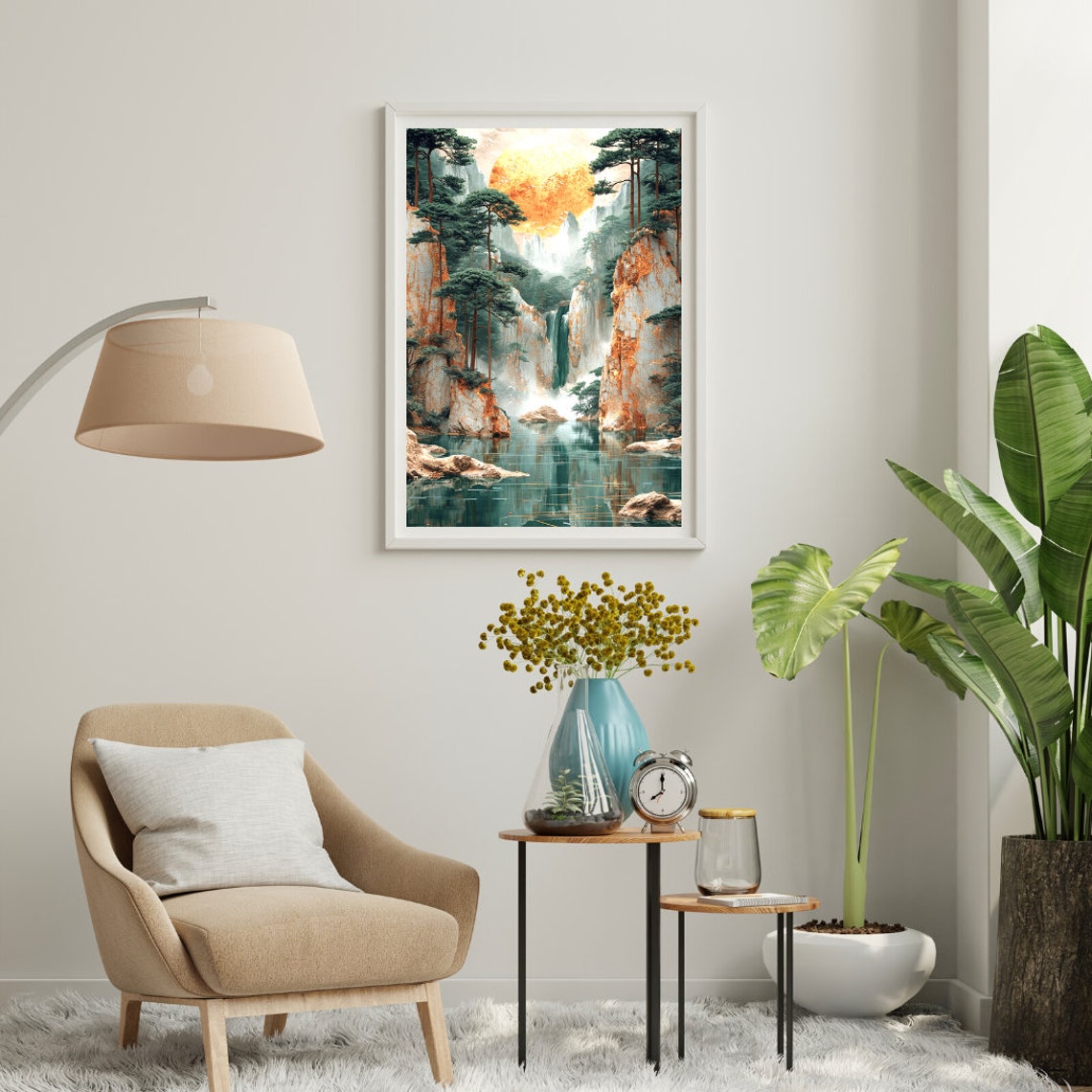 Abstract River Of Jade Wall Art Print - Image 3