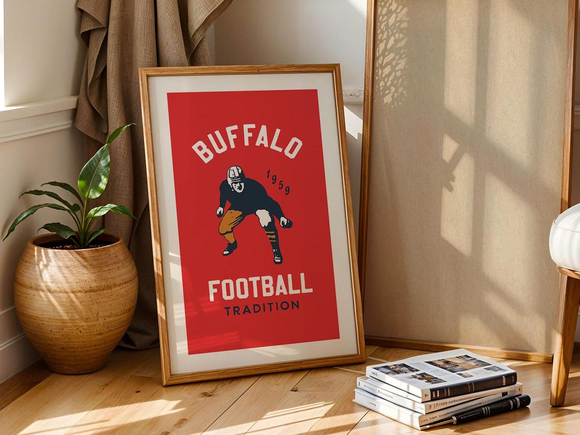 Buffalo Football Tradition 1959 Vintage Retro Sports Wall Art Poster - Image 4