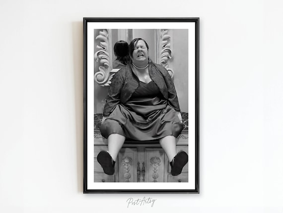 Bridesmaids Movie Bathroom Scene Poster Melissa McCarthy Black White Comedy