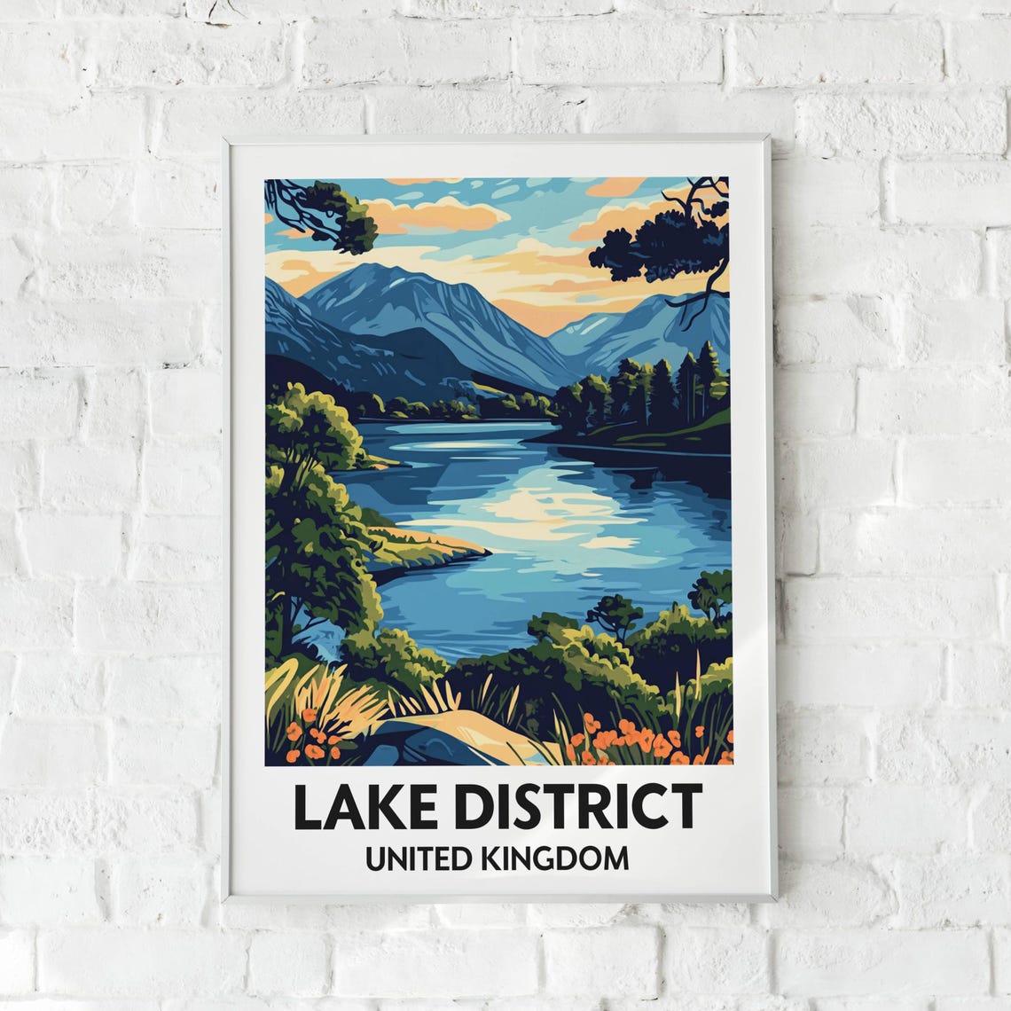 Lake District, British Countryside Travel Poster - Image 6