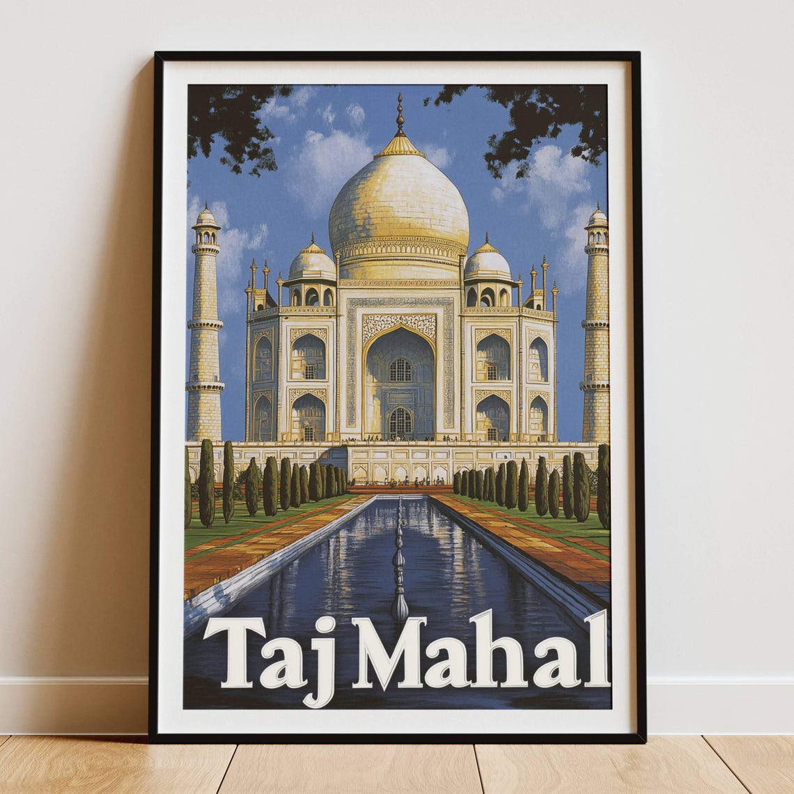 Taj Mahal, Iconic Indian Landmark Travel Poster - Image 5