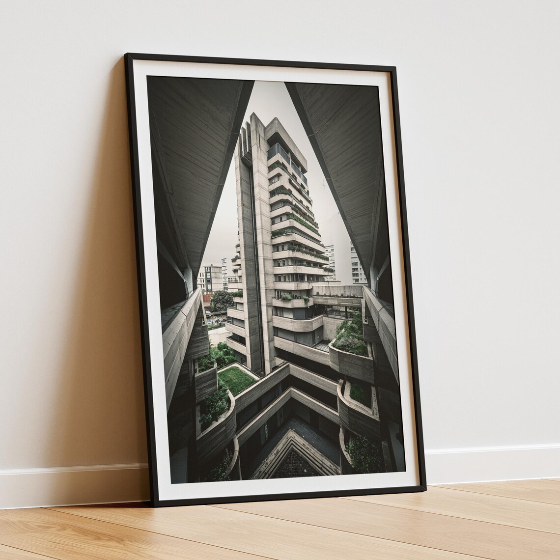 Brutalist Architecture Photograph, Modern Office Decor - Image 2