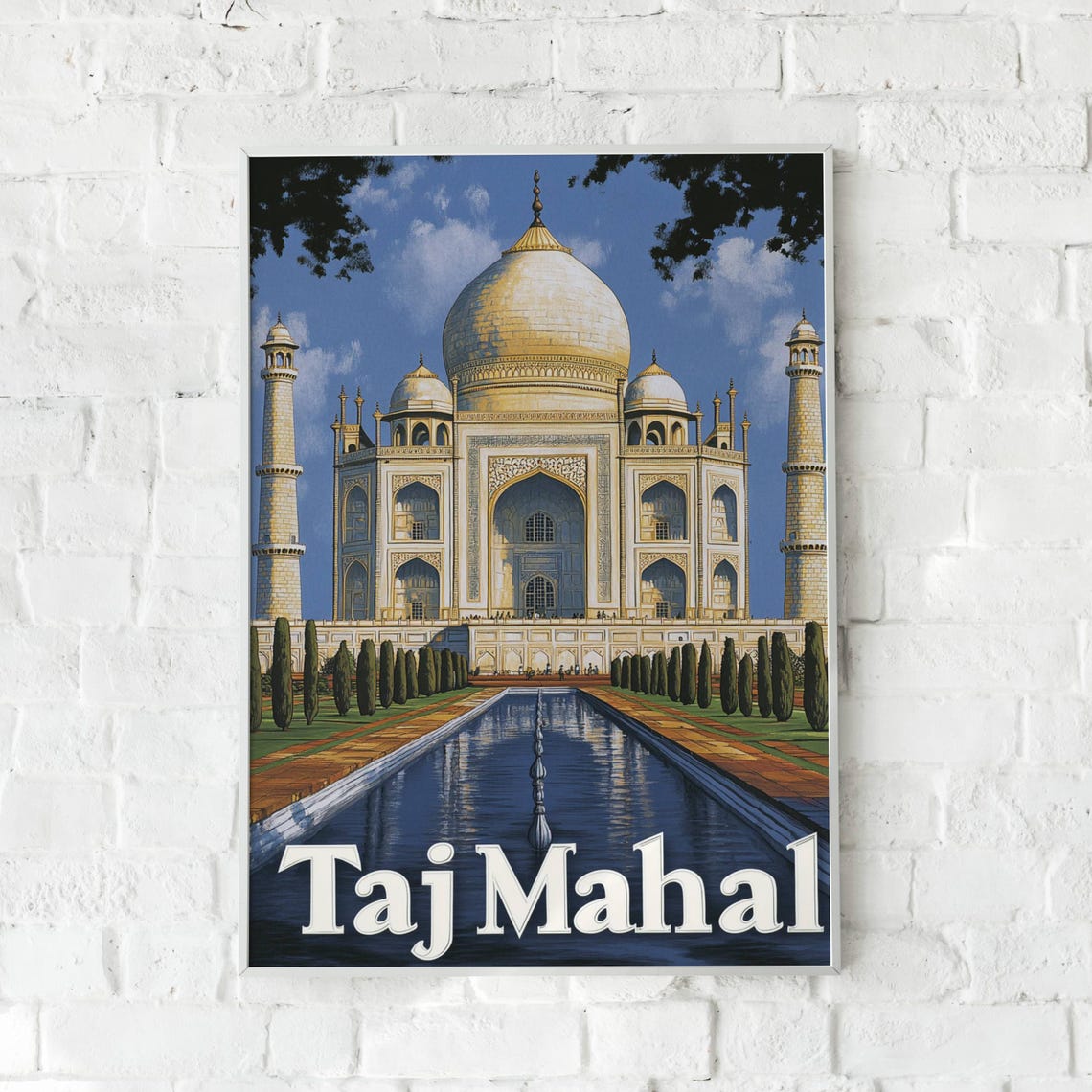 Taj Mahal, Iconic Indian Landmark Travel Poster - Image 6