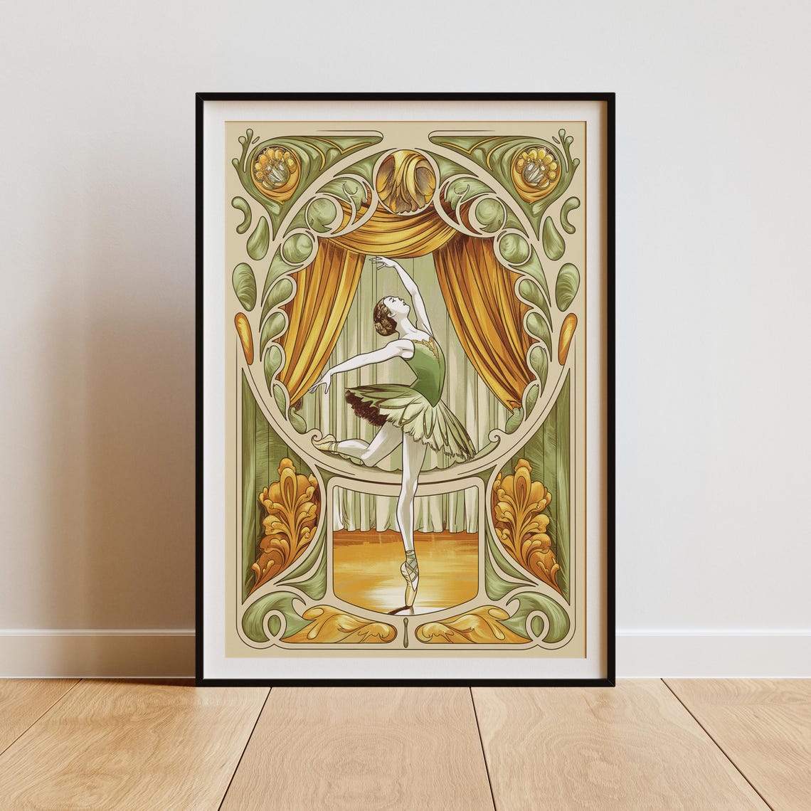 Elegant Ballet Dancer, Graceful Ballerina Art Print - Image 3