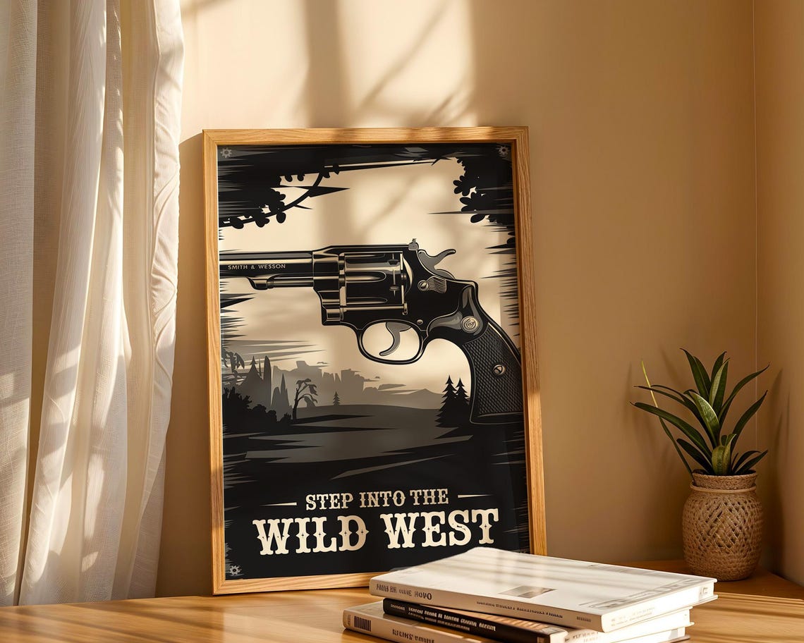 Classic Cowboy Revolver, Wild West Western Decor - Image 6