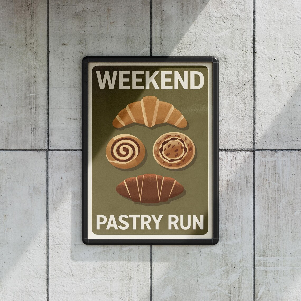 Weekend Pastry Run, Minimalist Kitchen Art Print - Image 2