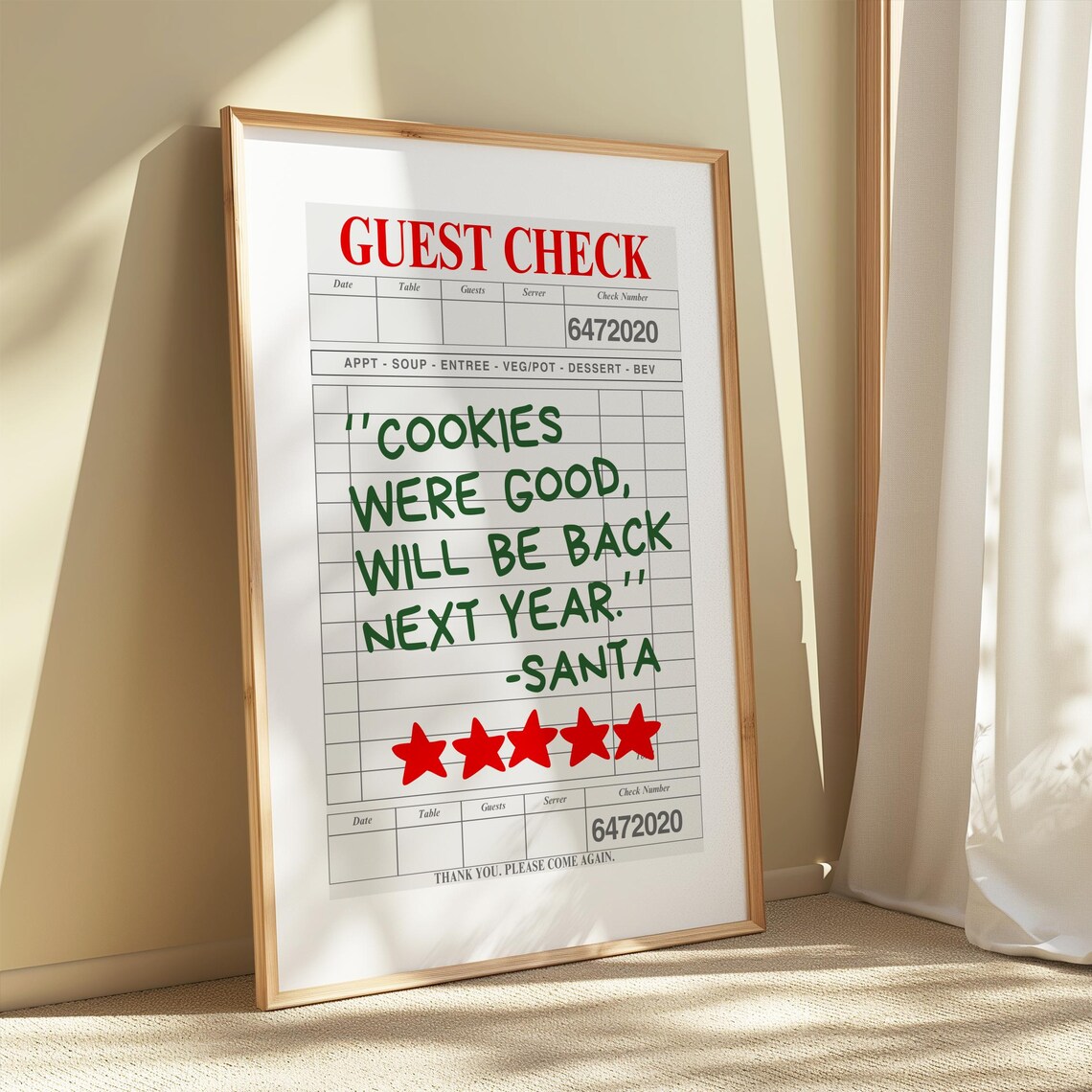 Cute Christmas Decor Winter Print Wall Art Print - Image 3