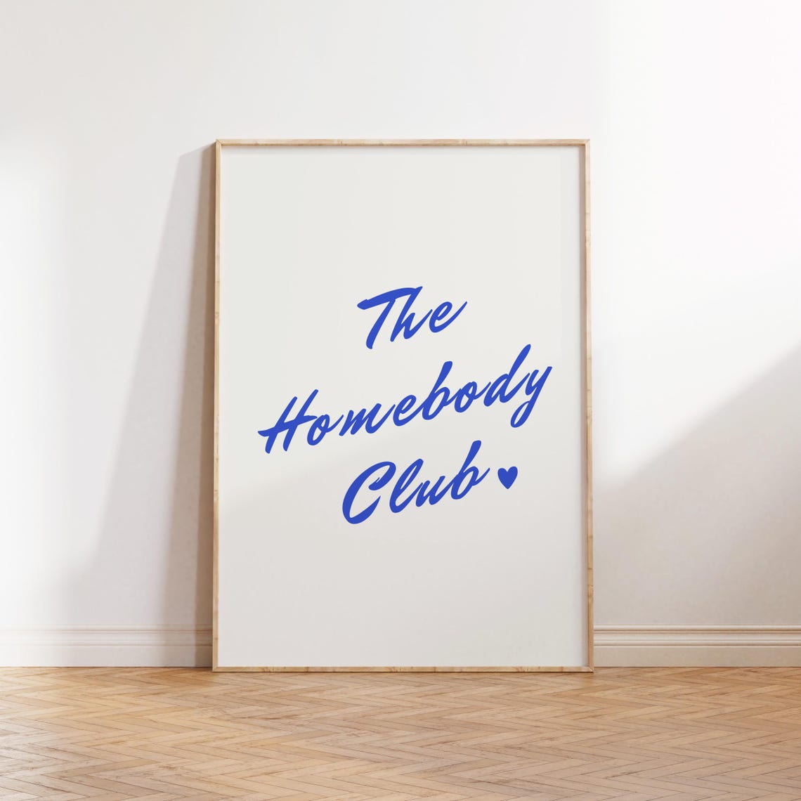 The Homebody Club Blue Script Quote Cozy Wall Decor Art Poster - Image 4