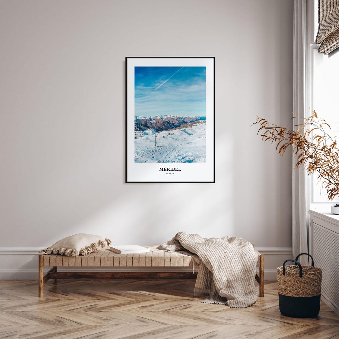 Meribel Print Meribel Photo Poster Meribel Travel Wall Art Meribel Map Print Meribel Photography Print Meribel Wall Dcor France - Image 3