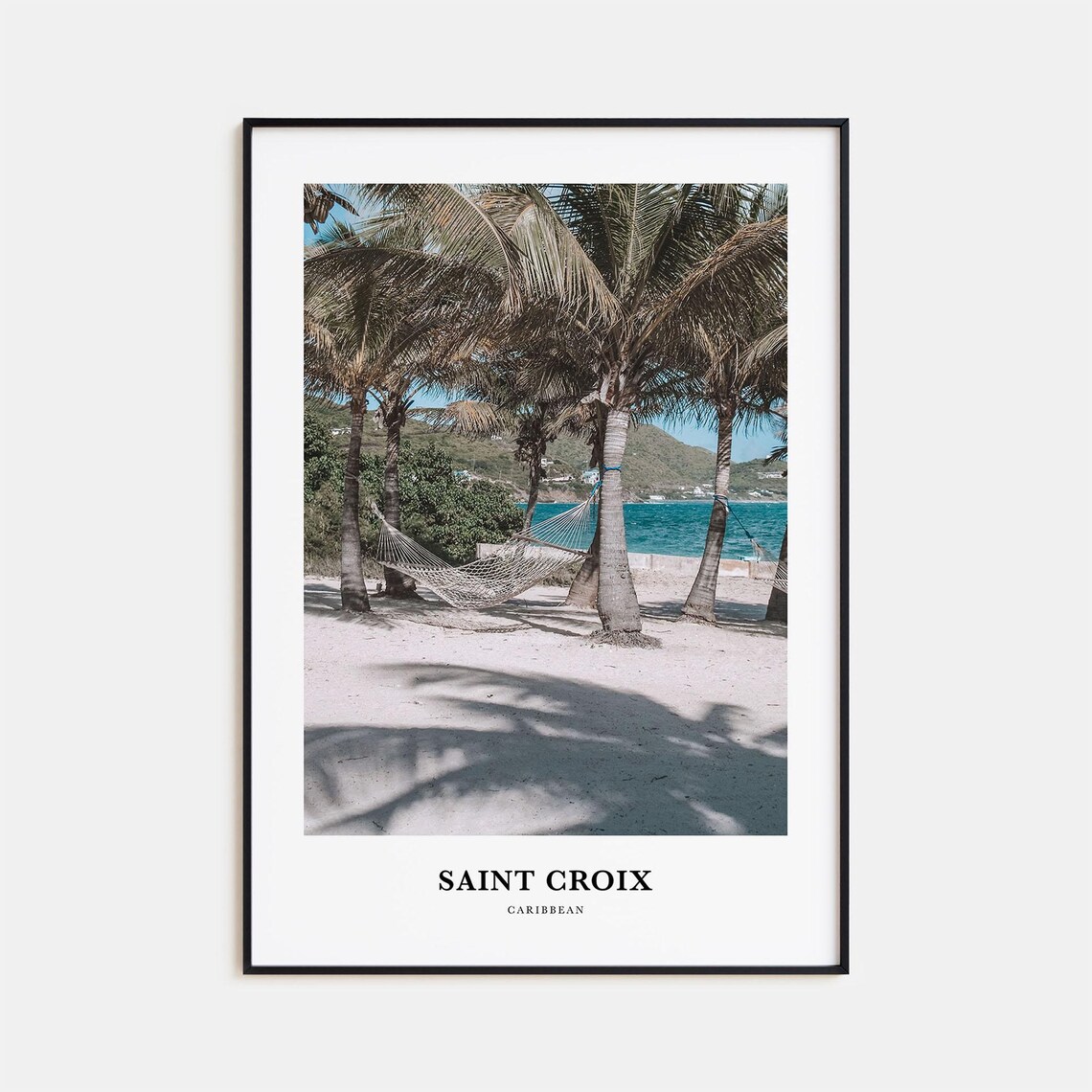 Saint Croix Caribbean Palm Beach Hammock Paradise Travel Photo Poster