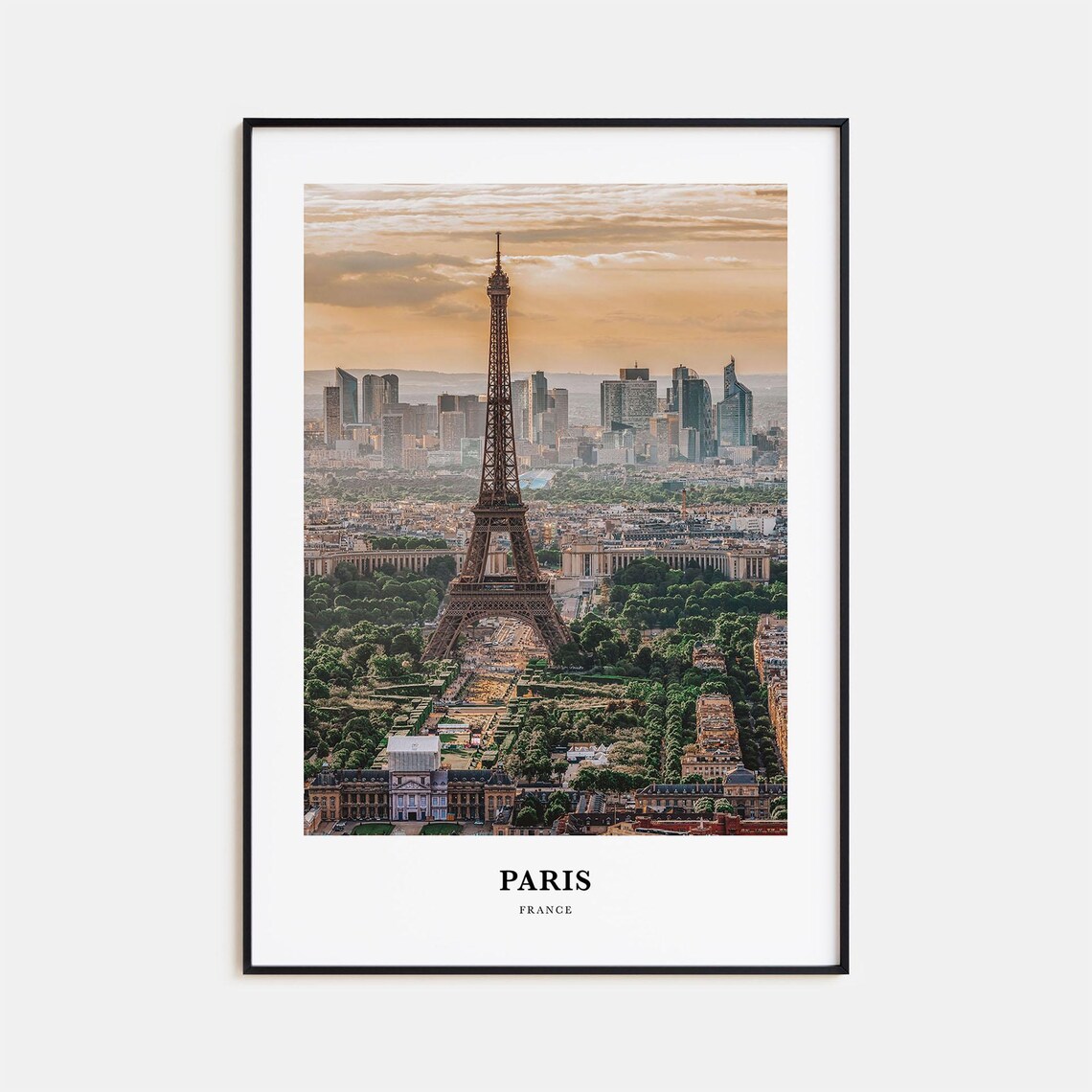 Paris Travel Poster, France Map Wall Art