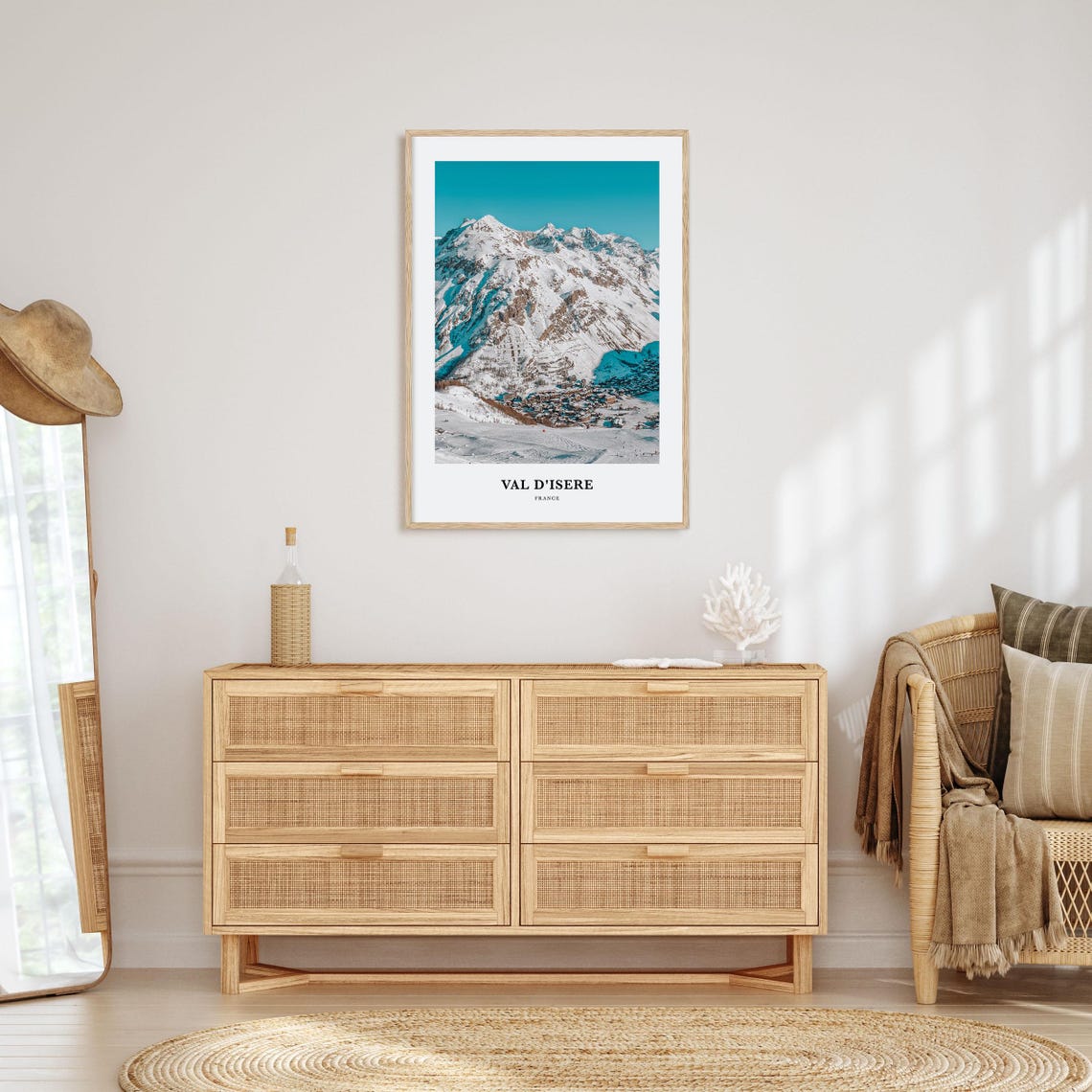 Val d'Isere France Winter Alpine Ski Resort Snowy Mountain Poster - Image 2