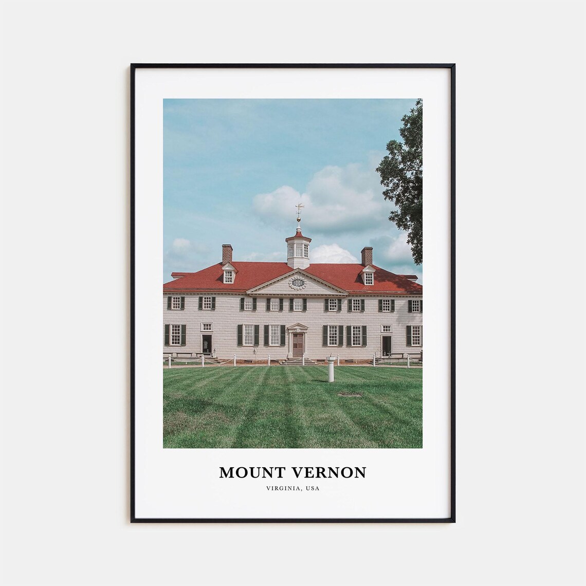 Mount Vernon Virginia Historic Estate Red Roof Mansion Poster