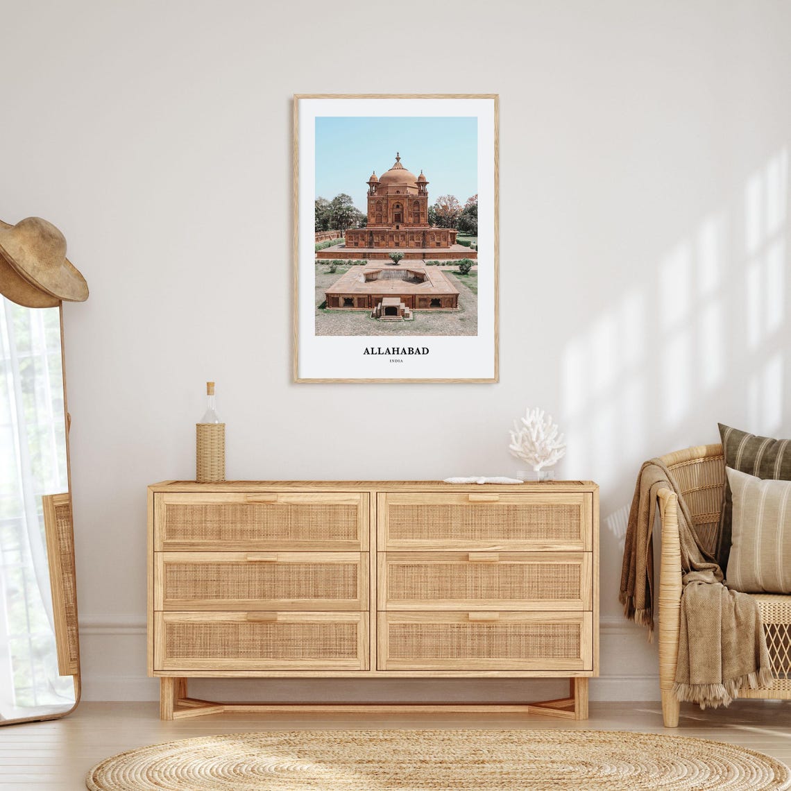 Allahabad India Red Sandstone Mughal Tomb Architecture Poster - Image 2