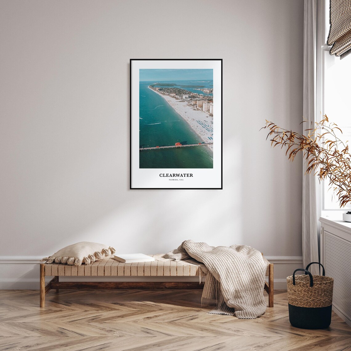 Clearwater Travel Poster, Florida USA Map Print - Image 4