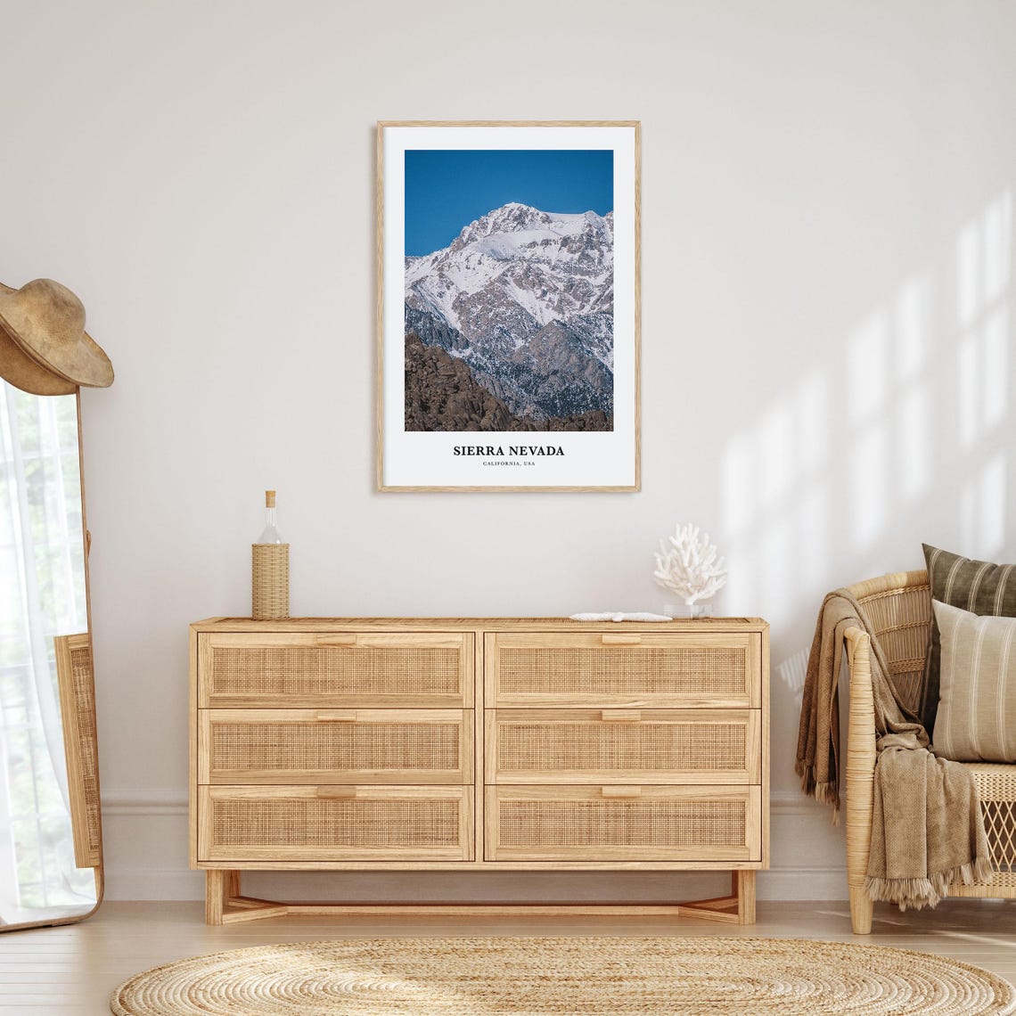 Sierra Nevada California Snowy Mountain Peak Photography Poster - Image 2