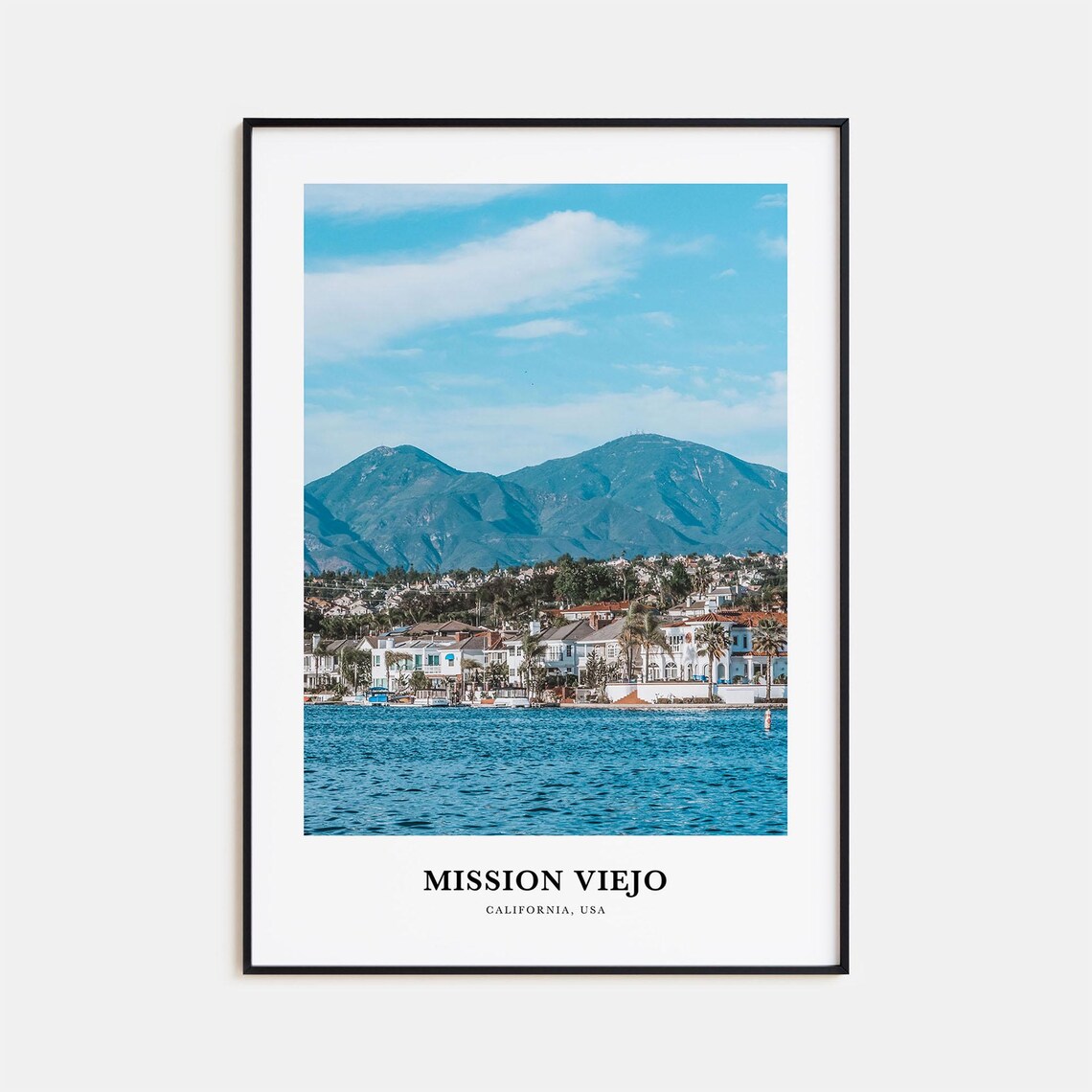Mission Viejo Travel Poster, California Map Print