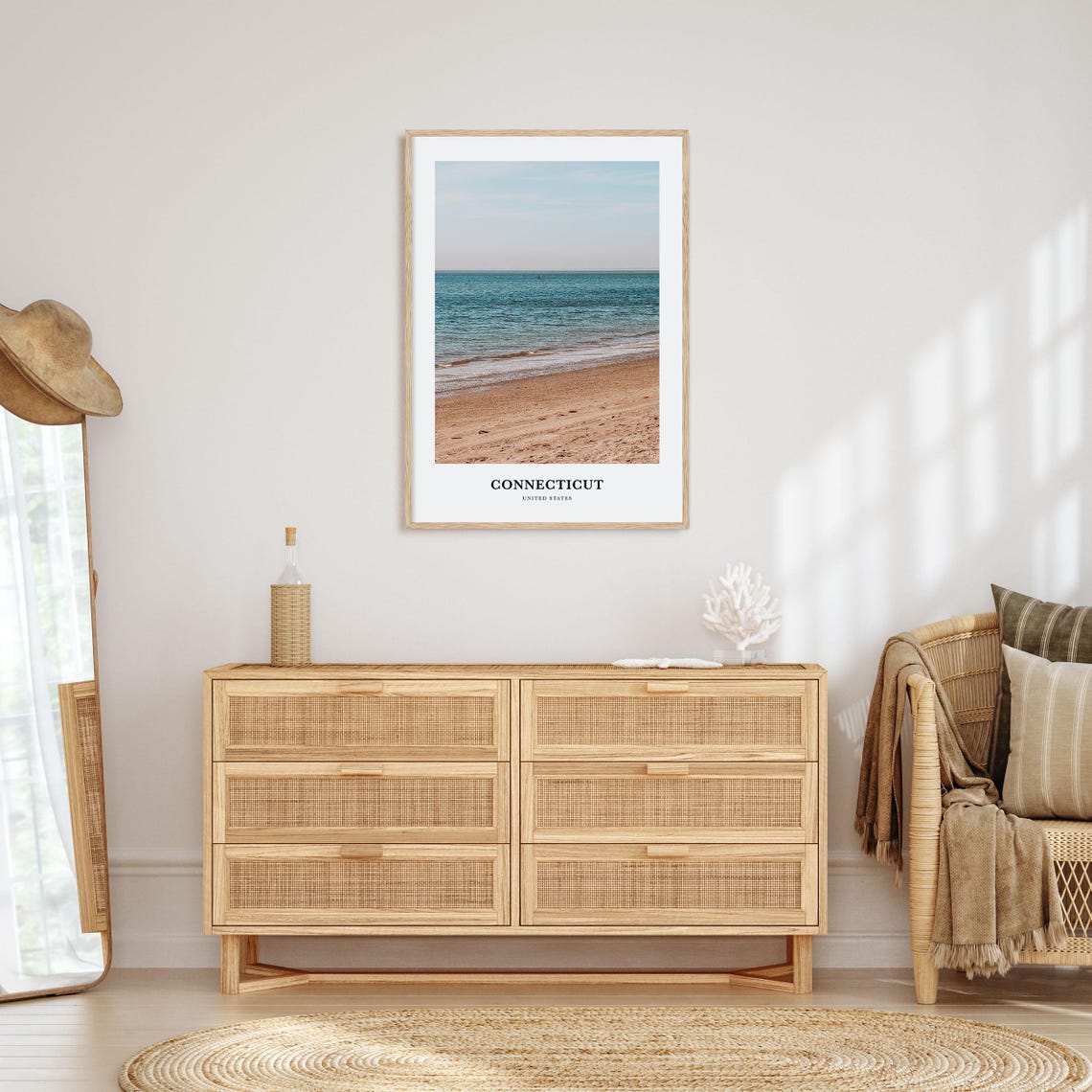 Connecticut Print No 2 Connecticut Photo Poster Connecticut Travel Wall Art Connecticut Map Print Connecticut Photography United States - Image 2