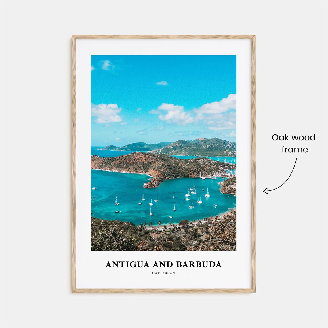 Antigua And Barbuda Caribbean Sailboat Bay Aerial Photo Poster - Image 3
