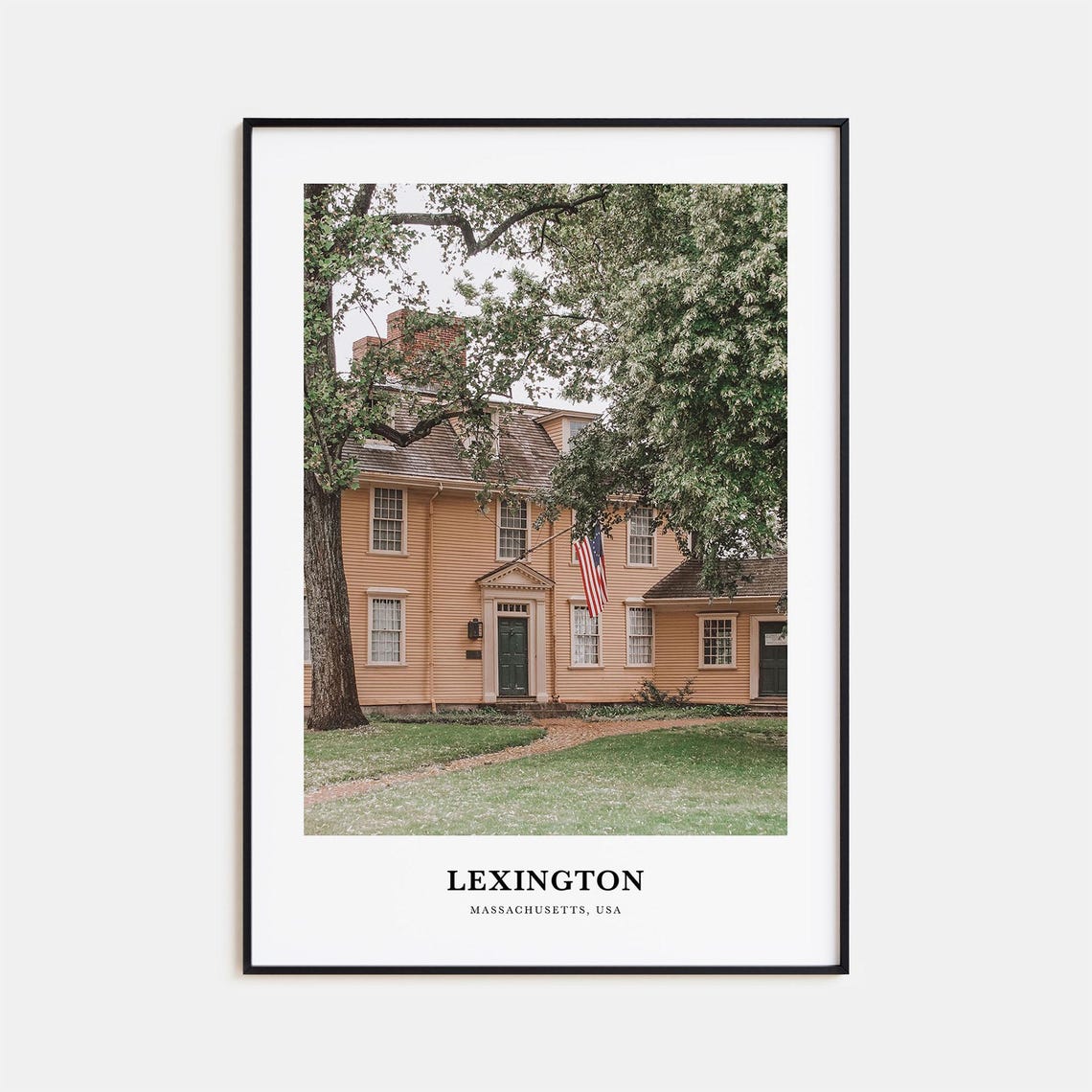 Lexington Print Massachusetts Lexington Photo Poster Lexington Travel Wall Art Lexington Map Print Lexington Photography Print Usa