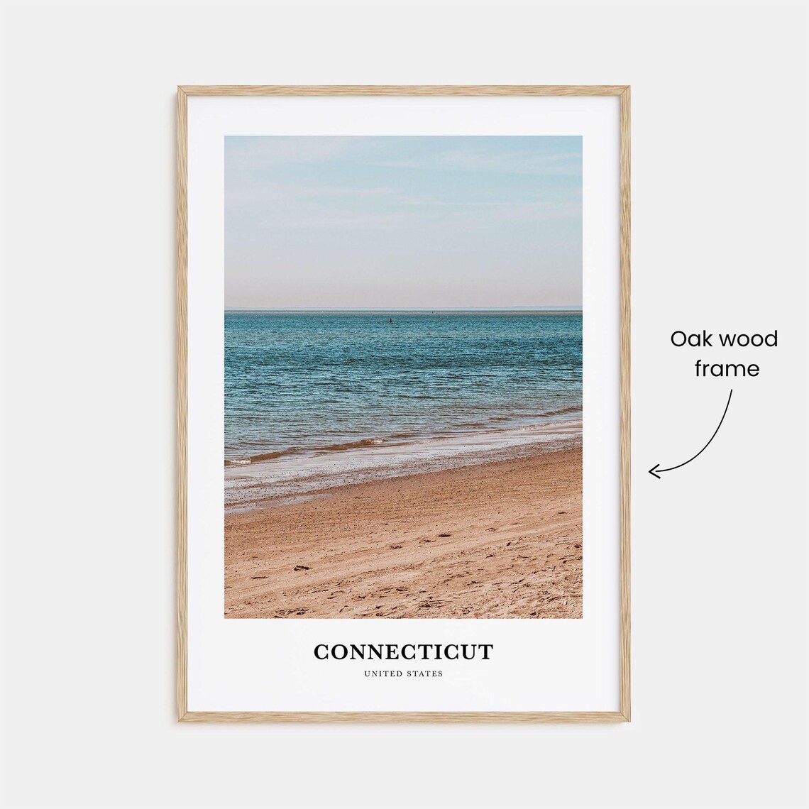 Connecticut United States Calm Beach Shoreline Minimal Photo Poster - Image 3