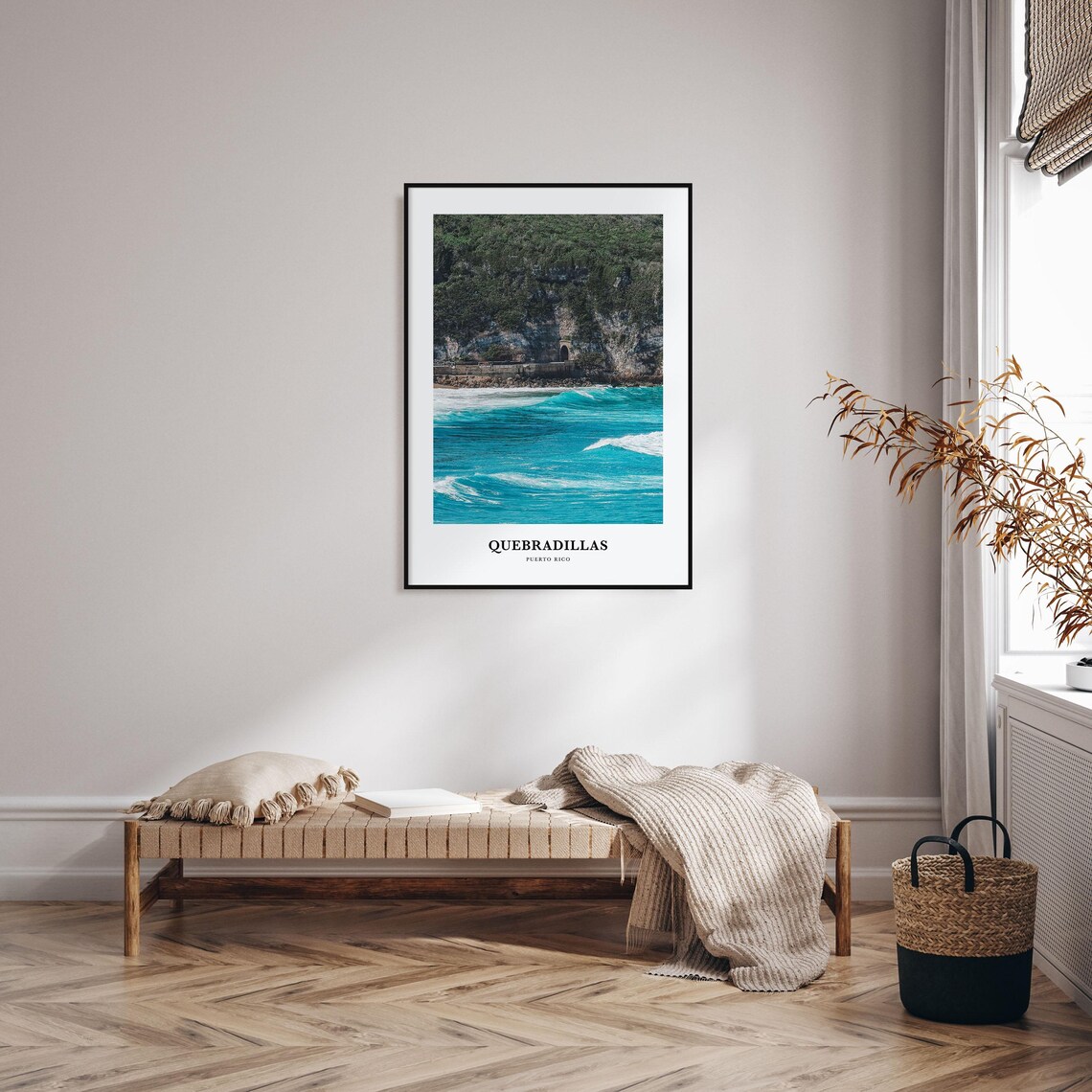 Quebradillas Puerto Rico Turquoise Ocean Waves Coastal Photo Poster - Image 3