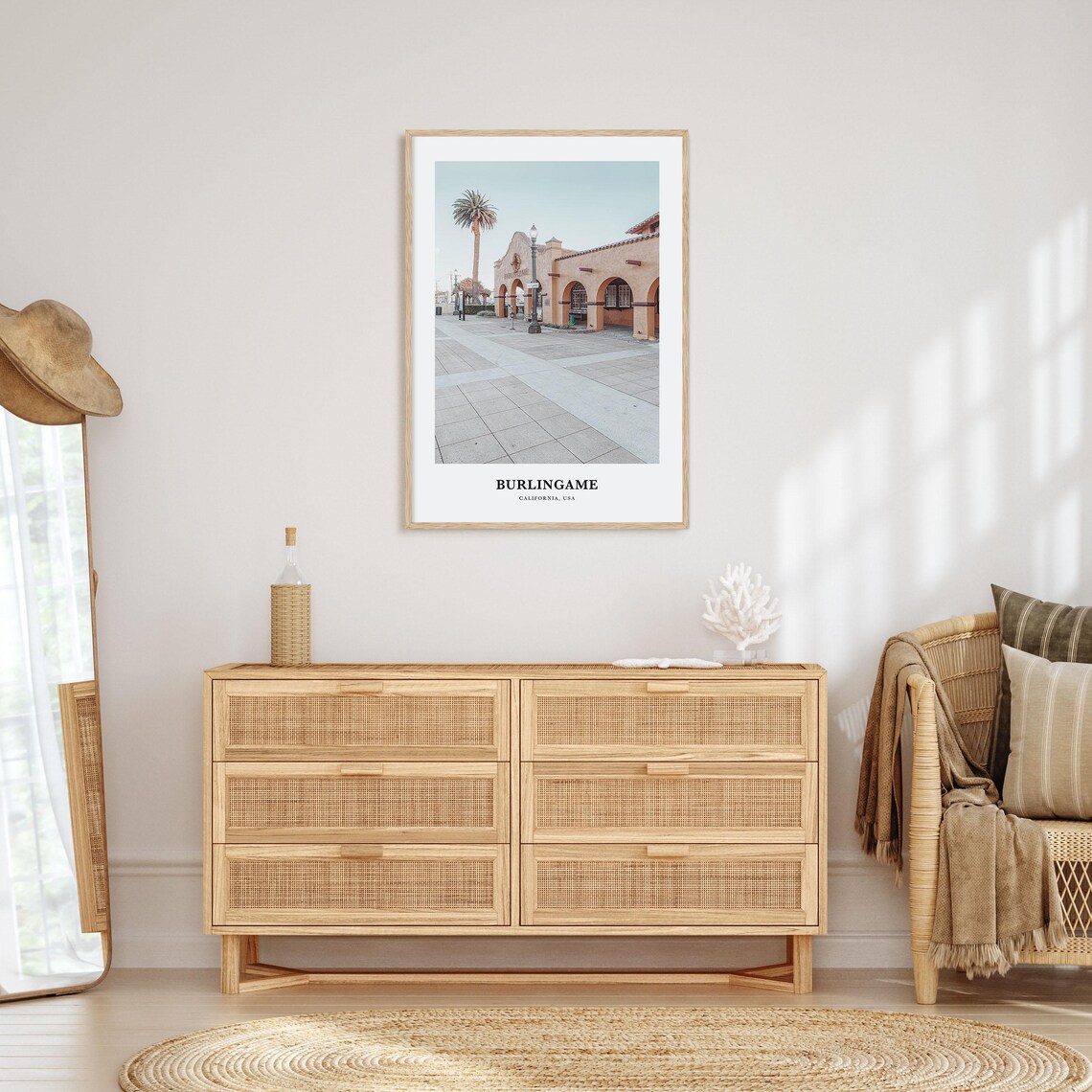 Burlingame Travel Poster, California Wall Art Print - Image 2