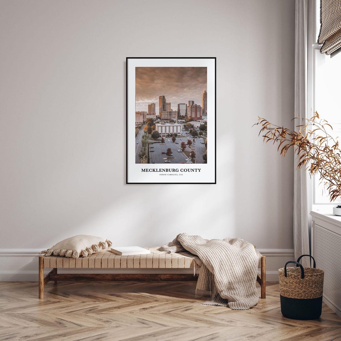 Mecklenburg County Print Mecklenburg County Photo Poster Mecklenburg County Travel Wall Art Mecklenburg County Map North Carolina Usa - Image 3