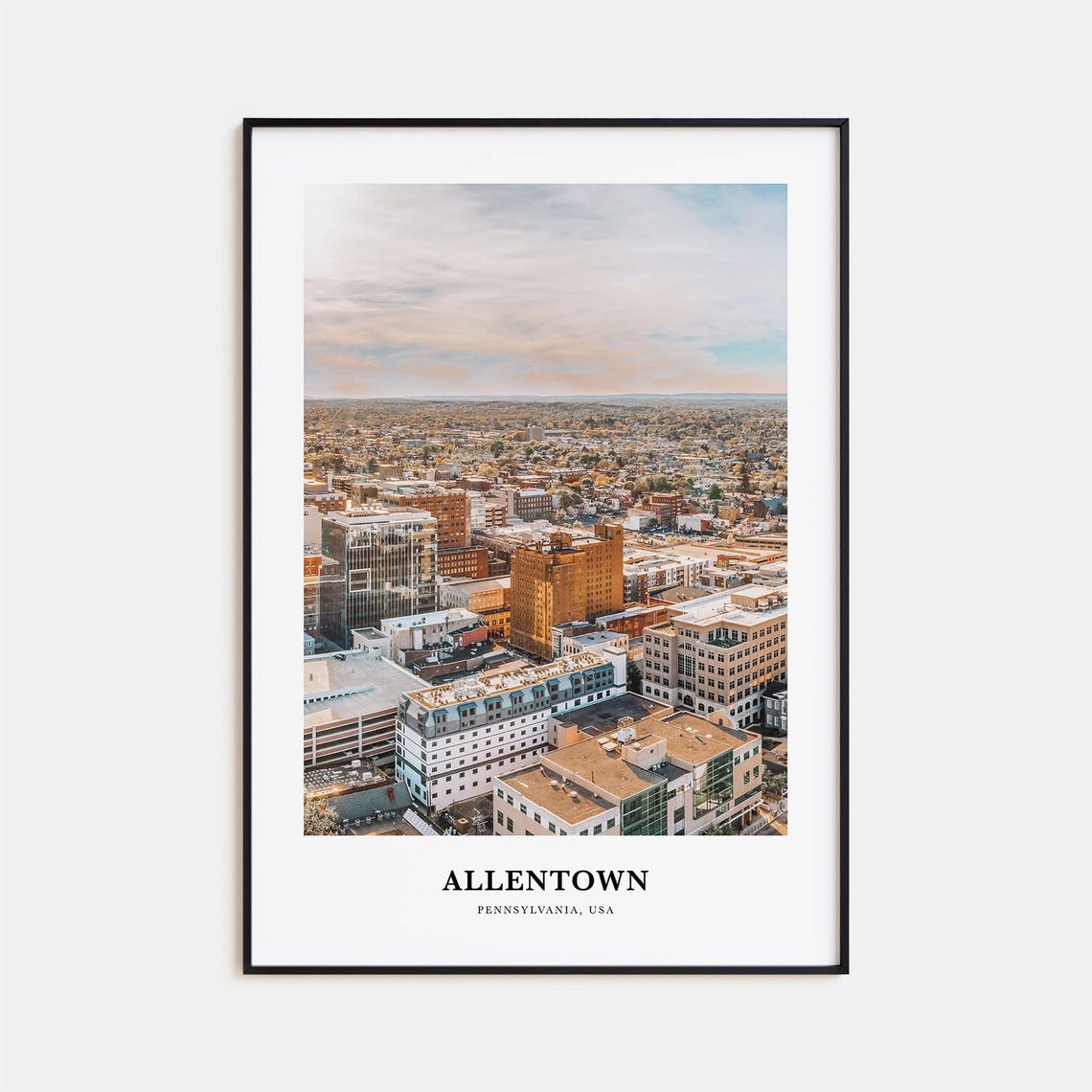 Allentown Print Allentown Photo Poster Allentown Travel Wall Art Allentown Map Print Allentown Photography Print Pennsylvania Usa