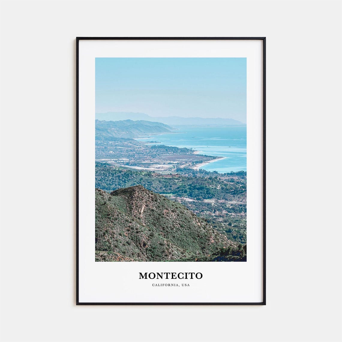 Montecito California Coastline Mountain Ocean View Photography Poster