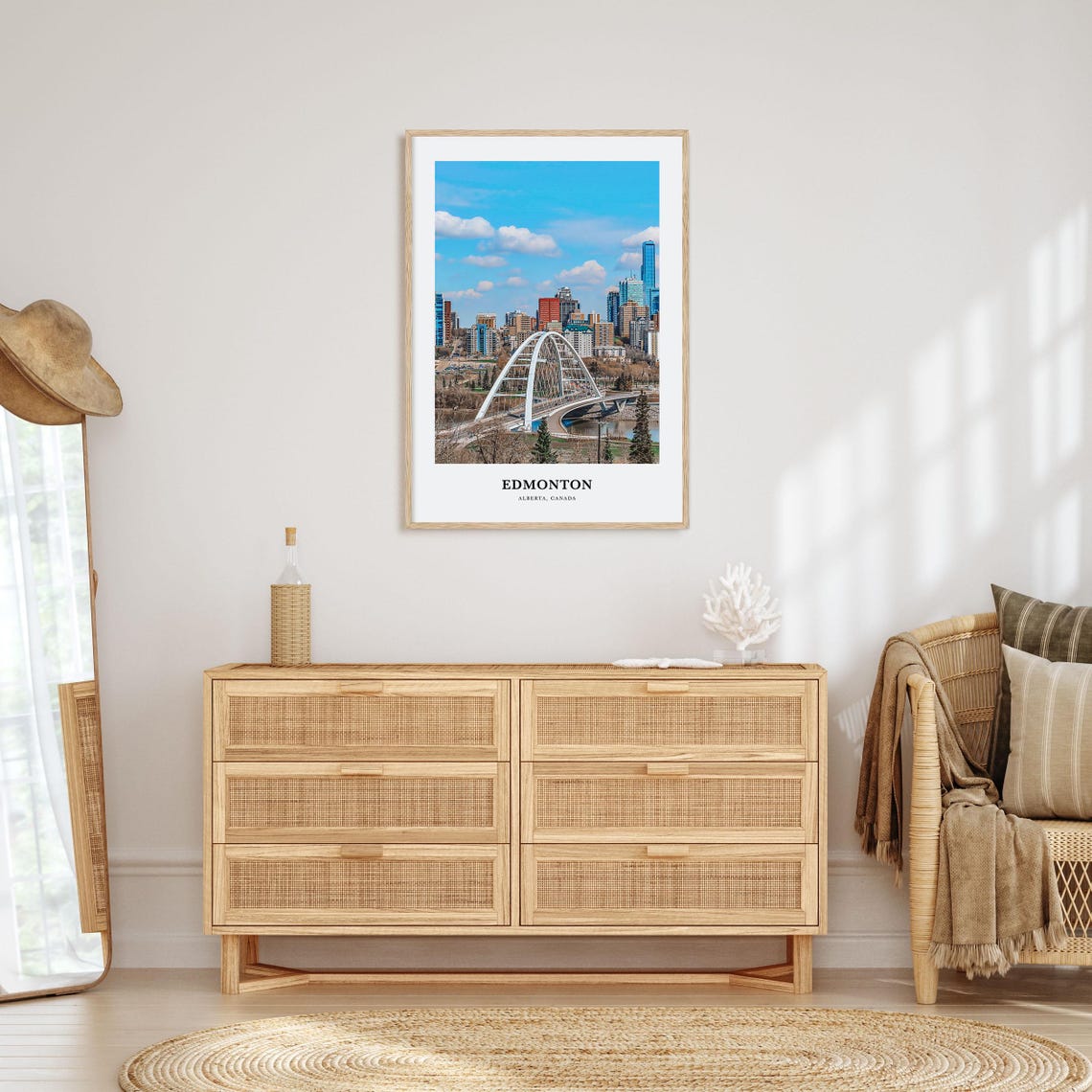 Edmonton Alberta Skyline With Iconic Walterdale Bridge Poster - Image 2