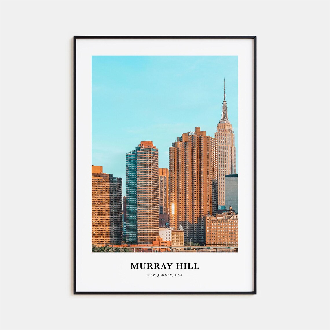 Murray Hill Manhattan Skyline Golden Hour Photo Travel Poster
